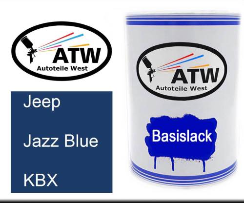 Jeep, Jazz Blue, KBX: 500ml Lackdose, von ATW Autoteile West.